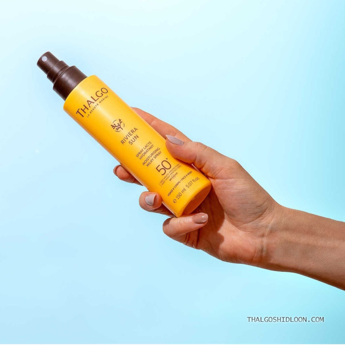 محصول اسپری ضدآفتاب شیری آبرسان موجود در نمایندگی تالگوشیدلون